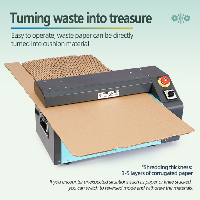 P20 (450mm) cardboard shredder machine (Black+Green) - Image 3