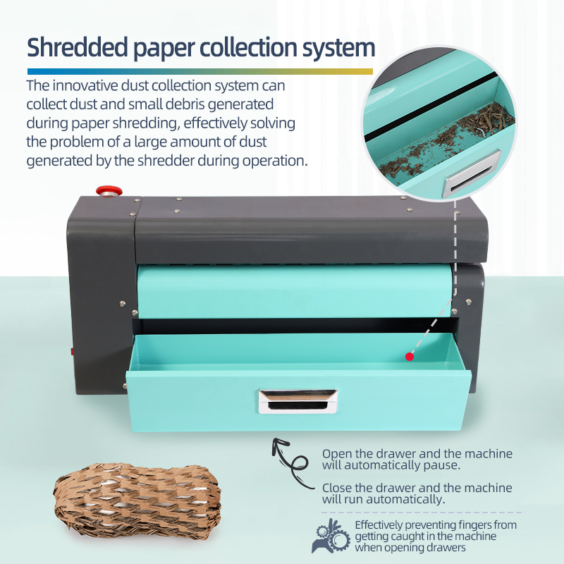 P20 (450mm) cardboard shredder machine (Black+Green) - Image 4